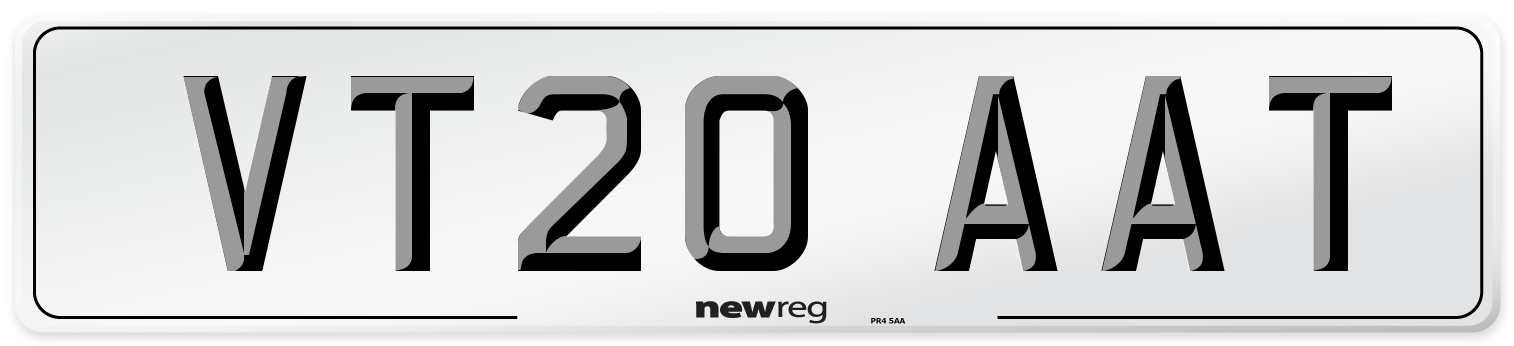 VT20 AAT Number Plate from New Reg